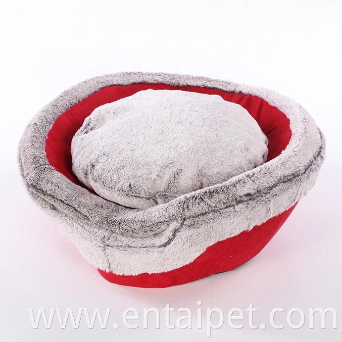 Economic High Quality Orange Suede Material Pet Bed for Cats